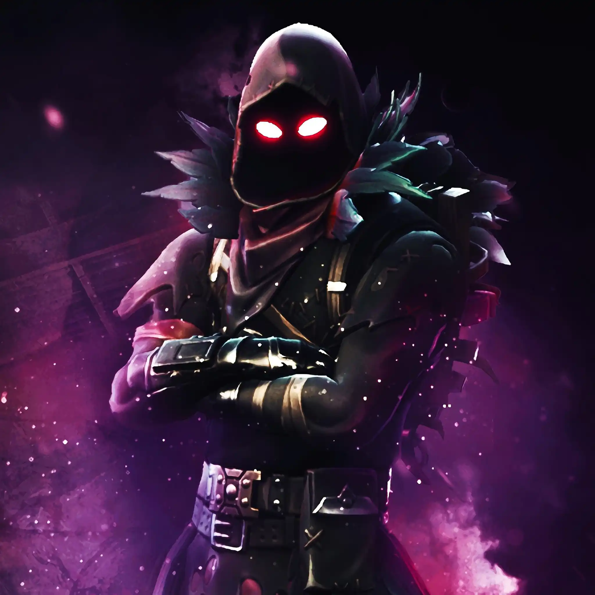 Wallpapersden.Com Raven Fortnite Battle Royale 4K 2048X2048